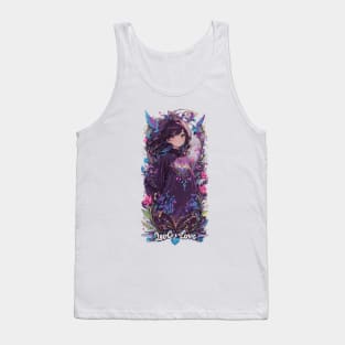 Anime girl on valentine's day Tank Top